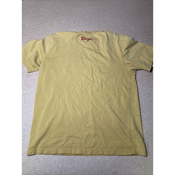 Coogi Australia C69 Luxury Goods T-shirt Mens L Yellow Distressed - Picture 6 of 9